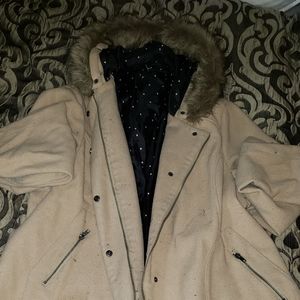 Jacket with attached hoodie
